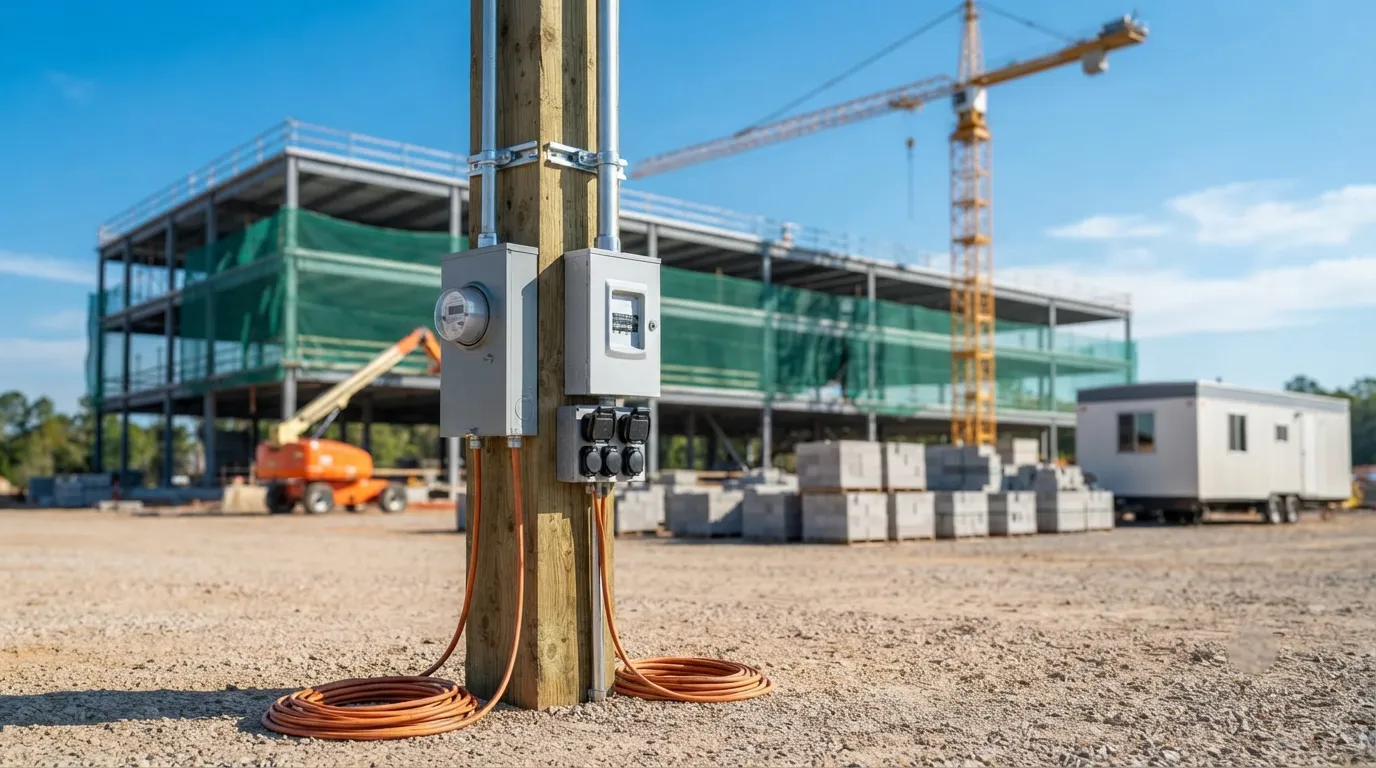 Temporary Power Pole in Rancho Cordova, CA